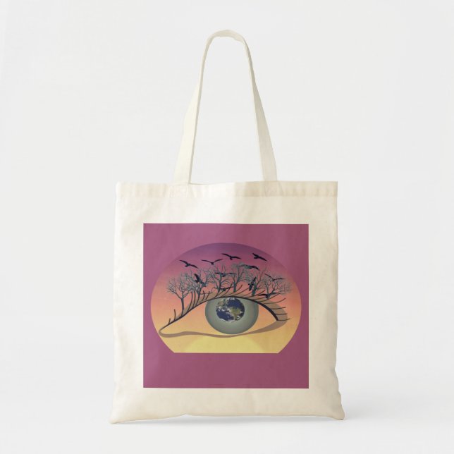 Tote Bag OEil sur le monde - Nature & Earth Art (Devant)