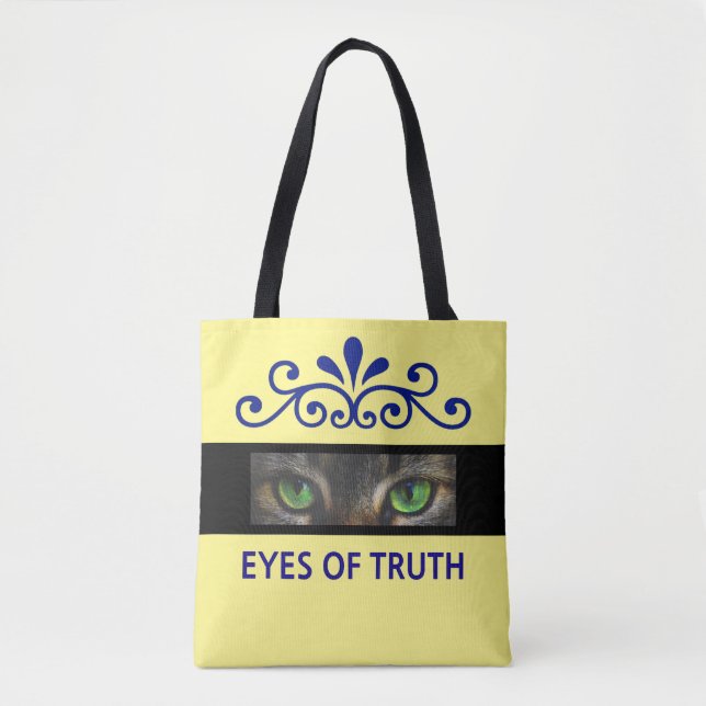 Tote Bag OEil vectoriel floral chic yeux photo personnalisé (Devant)