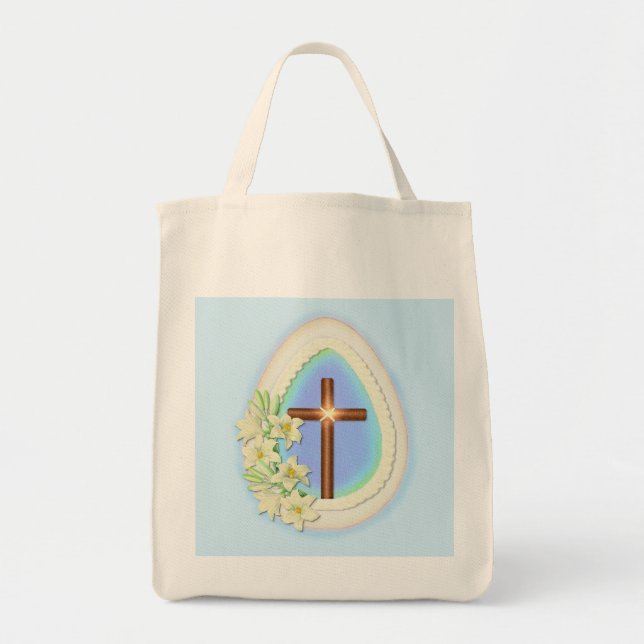 Tote Bag Oeuf de fenêtre et croix (Devant)
