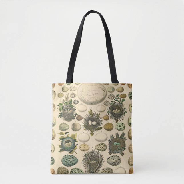Tote Bag OEuf vintage Nid Art Peinture OEufs (Devant)