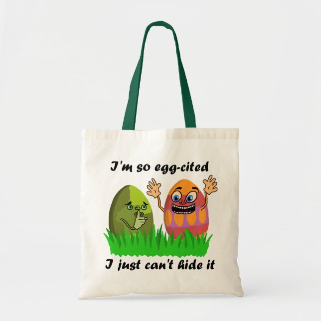 Tote Bag Oeufs de Pâques amusants (Devant)
