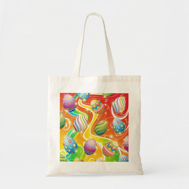 Tote Bag Oeufs de Pâques Design ornemental (Devant)