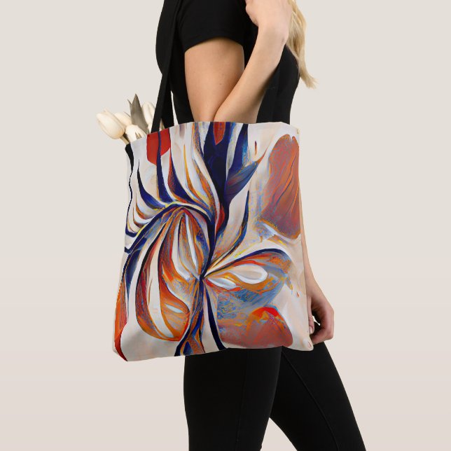 Tote Bag Oeuvre Abstraite moderne Boho (De près)