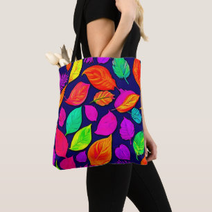 Tote Bag Œuvre d'art de feuilles d'automne colorées