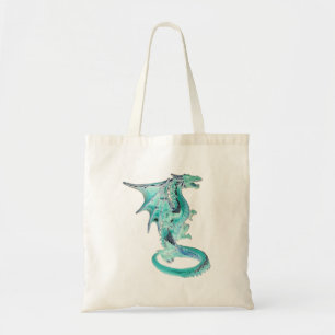 Tote Bag Œuvre d'art du dragon bleu ciel vibrant mystique