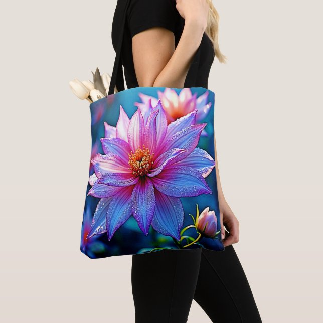 Tote Bag Oeuvre d'art en fleurs éthérées (De près)