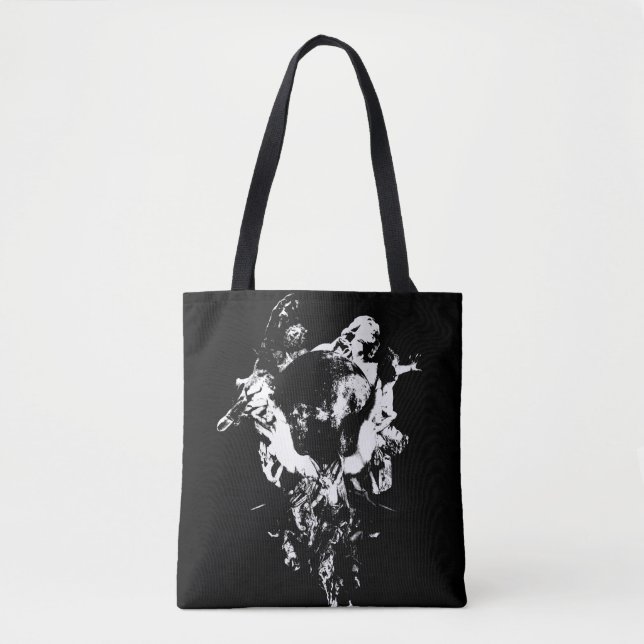 Tote Bag OEuvre d'art originale #3 Noir et blanc (Devant)