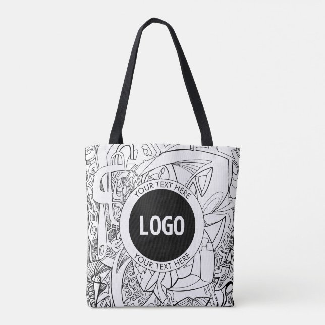 Tote Bag Oeuvre d'origine moderne et logo (Dos)