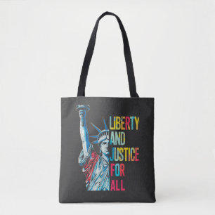 Tote Bag Oeuvre patriotique "Liberté et justice pour tous"