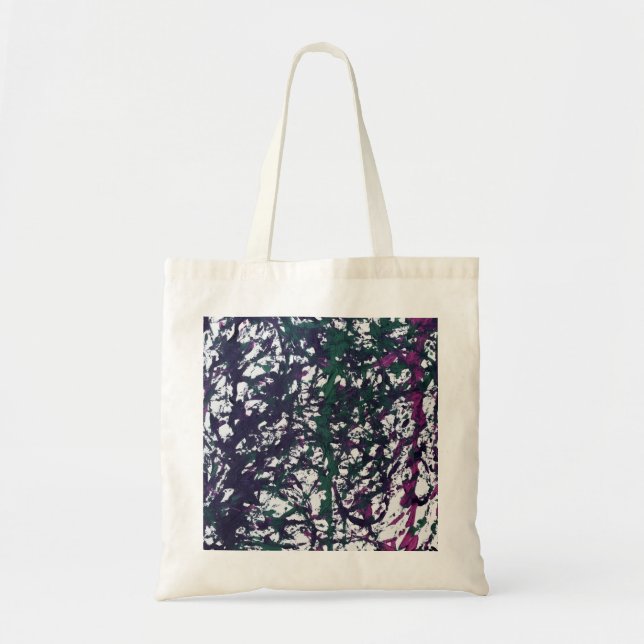 Tote Bag Œuvres d'art en marbre violet, vert, rose (Devant)