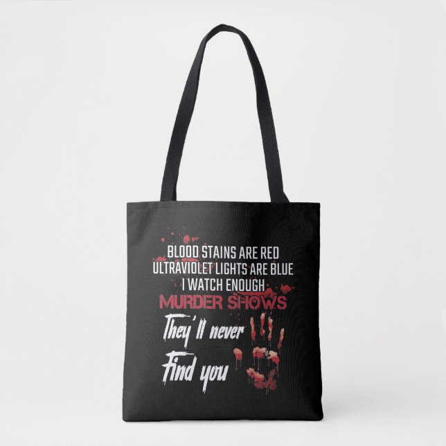 Tote Bag OEuvres de sang OEuvres de meurtre Poème de Thrill (Devant)