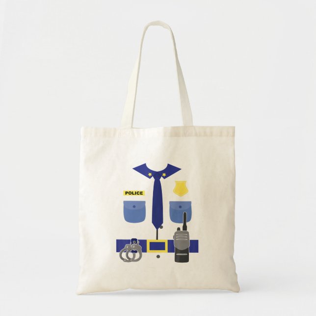 Tote Bag Officier De Police Pour Enfants Garçons Filles Cop (Devant)