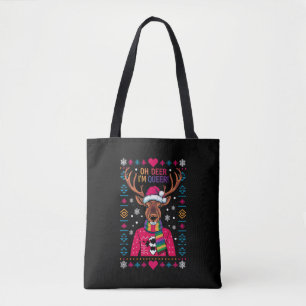 Tote Bag Oh cerf je suis queer LGBT LGBTQ Fierté gay Noël l