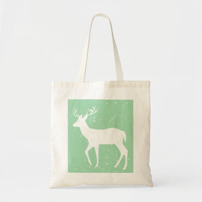 Tote Bag Oh Deer, c'est Noël [vert] - Fourre-tout (Devant)