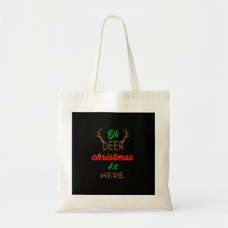 Tote Bag Oh Deer Christmas Celebration Holiday Design