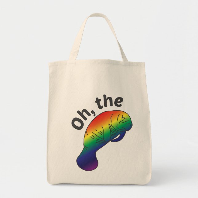 Tote Bag Oh la Hue Manatee Grocery Fourre-tout (Devant)