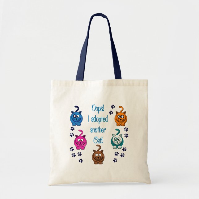 Tote Bag Oh là là ! !  J'ai adopté un autre chat ! (Devant)