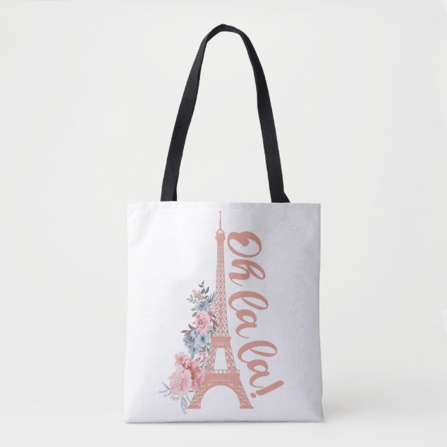 Tote Bag Oh La La - Tour Eiffel Paris France (Devant)