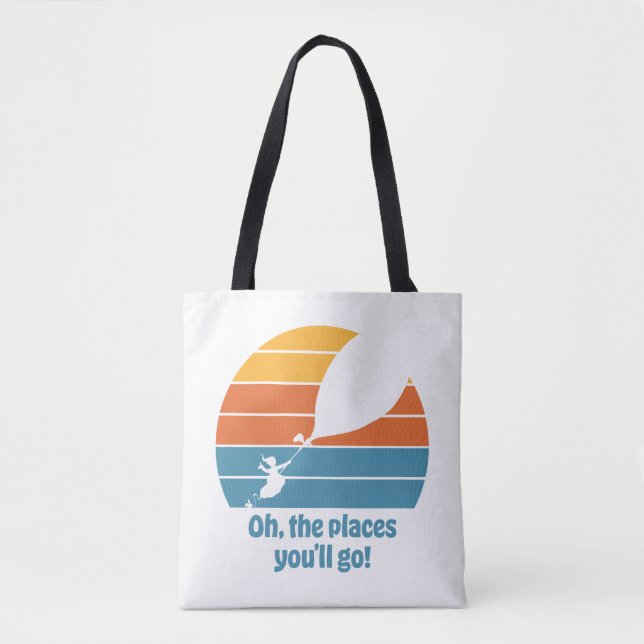 Tote Bag Oh, Les Endroits Où Tu Vas Aller ! Sunset rétro (Devant)