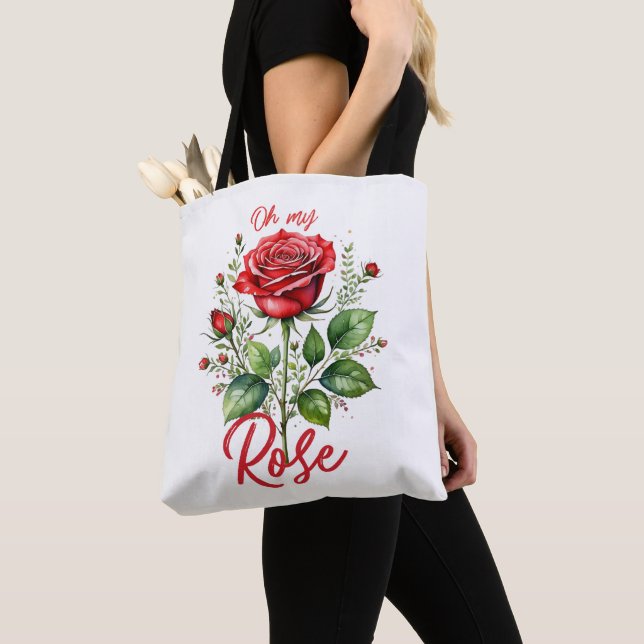 Tote Bag Oh ma Rose (De près)