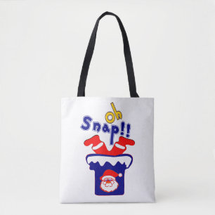 Tote Bag 🎅 Oh ! Sanp, Père Noël coincé dans un Chimney éco