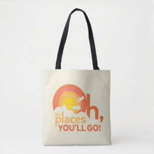 Tote Bag Oh, The Places You'll Go! Typographie de paysage