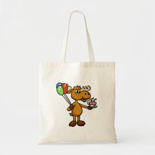 Tote Bag Oie avec ballon et gâteau choisir la couleur arr