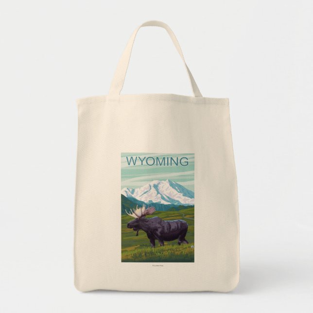 Tote Bag Oie avec MountainWyoming (Devant)