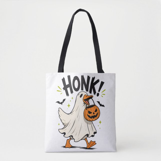 Tote Bag Oie fantôme drôle d'Halloween (Devant)