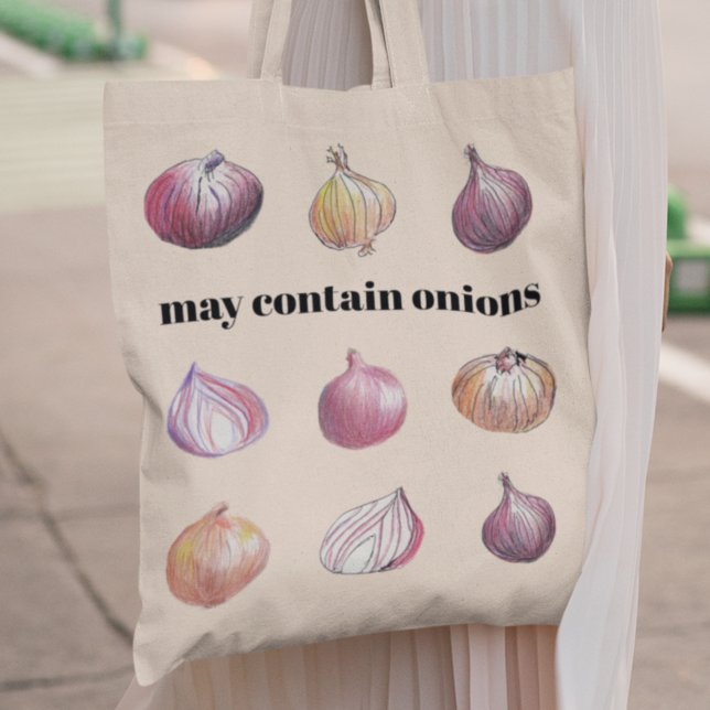 Tote Bag Oignons rustiques Cute Veggie Farmers Marché Épice (Créateur téléchargé)