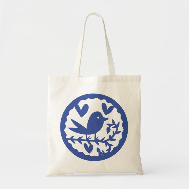 Tote Bag Oiseau bleu (Devant)