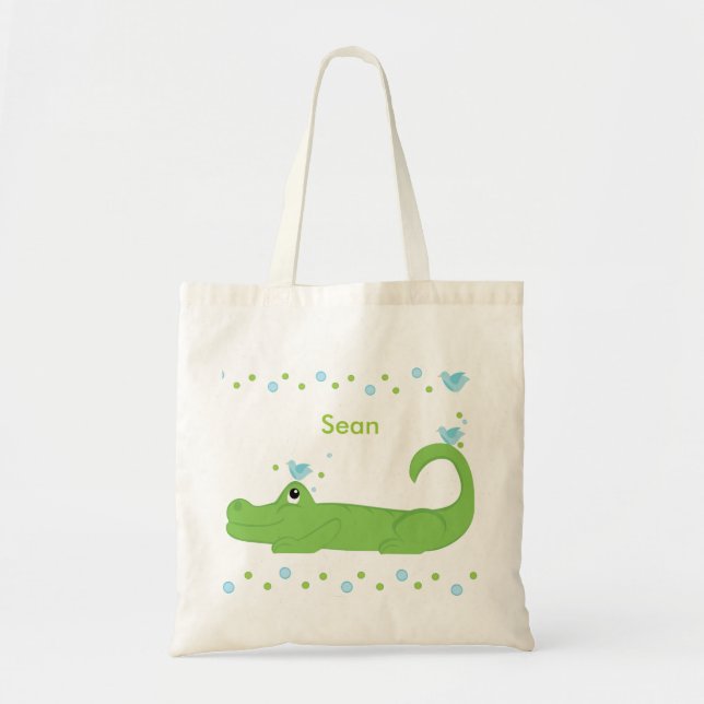 Tote Bag Oiseau bleu et pignon (Devant)