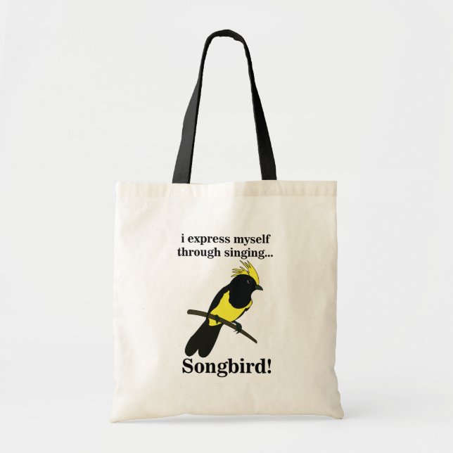 Tote Bag Oiseau chanteur Mésange Oiseau Drôle Ornithologie  (Devant)