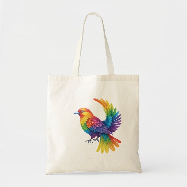 Tote Bag Oiseau coloré (Devant)