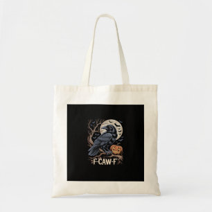 Tote Bag Oiseau corbeau drôle rétro F-Caw-F Corbeau oiseau