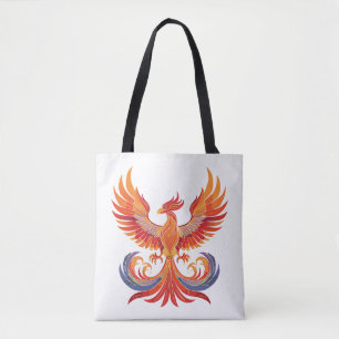 Tote Bag Oiseau de feu mythologique fantastique lumineux
