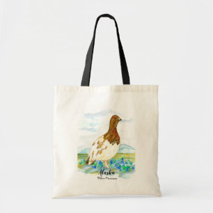 Tote Bag Oiseau de l'État de l'Alaska Oiseau Saule Ptarmiga
