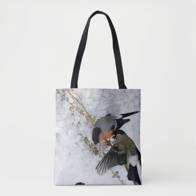 Tote Bag Oiseau en Neige, Bruno Liljefors (Devant)