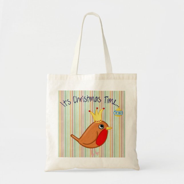 Tote Bag Oiseau mignon personnalisé (Devant)