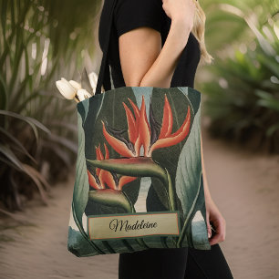 Tote Bag Oiseau vintage du Paradis Temple de Flora Monogram