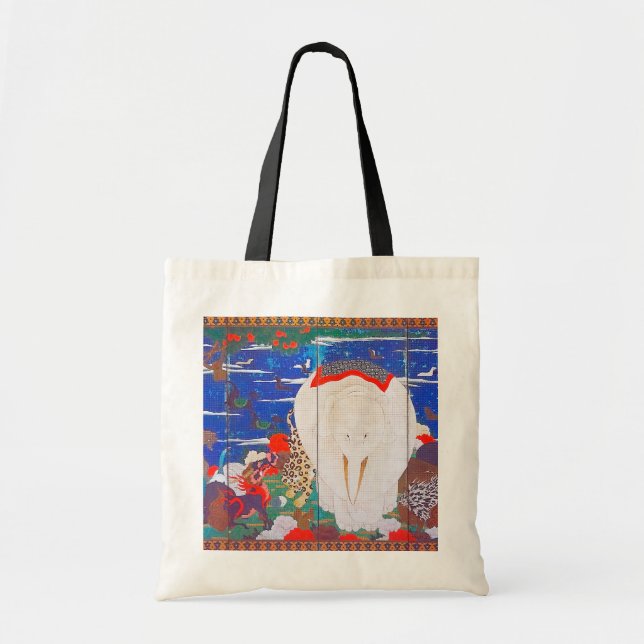 Tote Bag Oiseaux, animaux et Plantes floraux(droite)Jakuchu (Devant)
