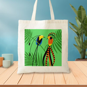 Tote Bag Oiseaux colorés et lumineux du paradis