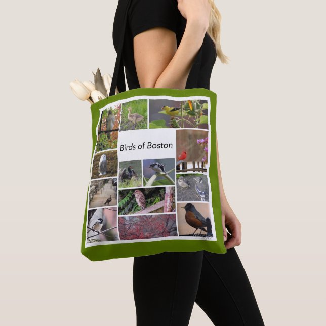 Tote Bag Oiseaux de Boston Photo Collage (De près)