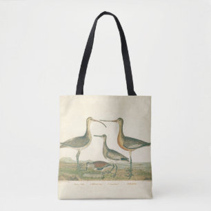 Tote Bag Oiseaux de marais Courlis Oiseaux