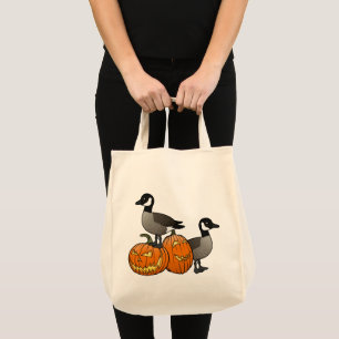 Tote Bag Oiseaux d'Halloween du Canada avec Jack-o-lanterne