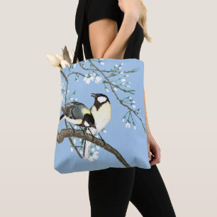 Tote Bag Oiseaux et fleurs de cerisiers Ohara Koson
