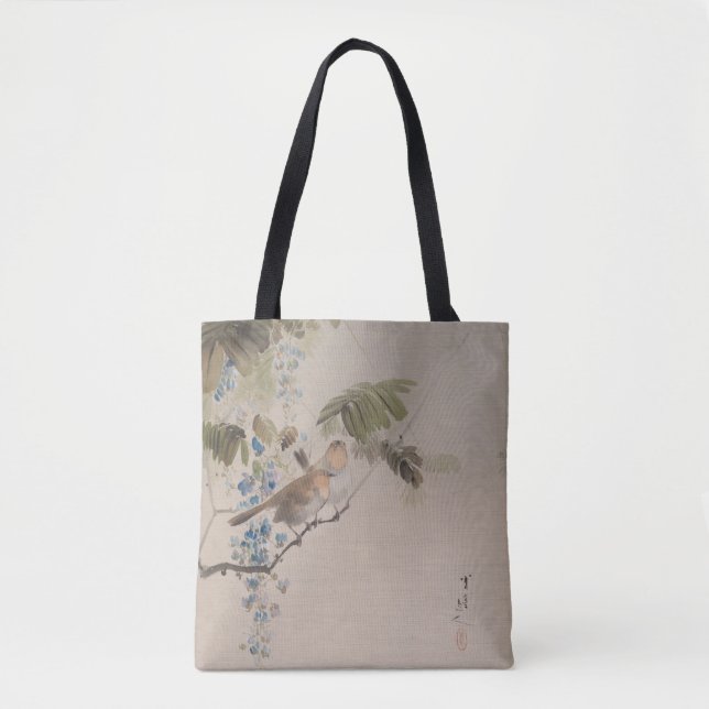Tote Bag Oiseaux et fleurs par Watanabe Seitei (Devant)