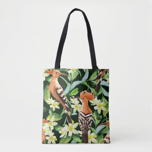 Tote Bag Oiseaux exotiques : Tropical Vintage Print (Devant)