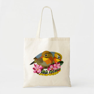 TOTE BAG OISEAUX LEIOTHRIX À BILLE ROUGE—ALOHA