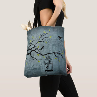 Tote Bag Oiseaux mis en cage par cru